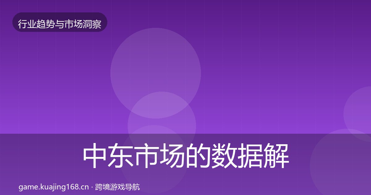 中东市场的数据解读（附实操要点）