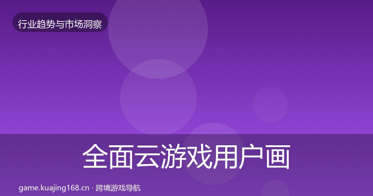 全面云游戏用户画像