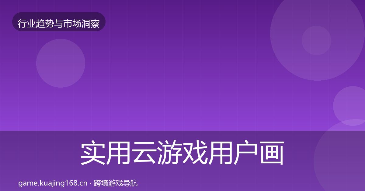 实用云游戏用户画像