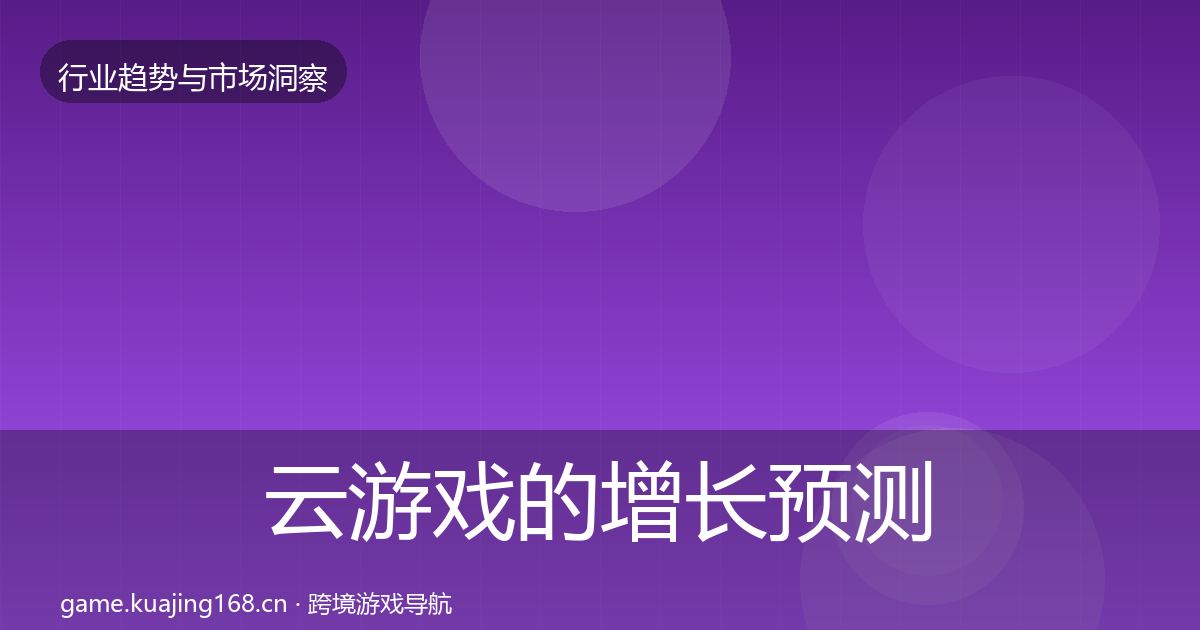 云游戏的增长预测（2026年）