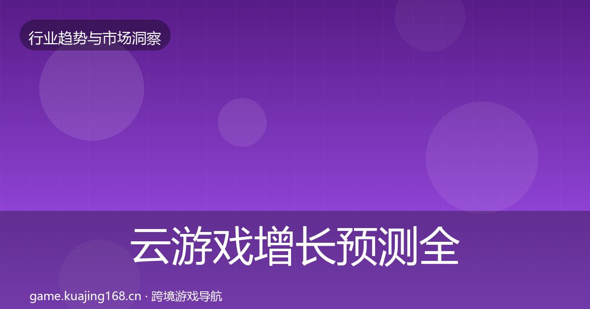 云游戏增长预测全指南：2027年