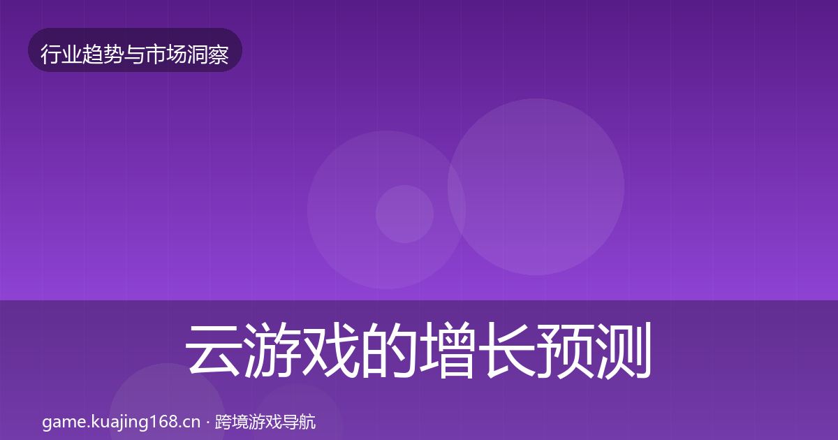 云游戏的增长预测（实用）