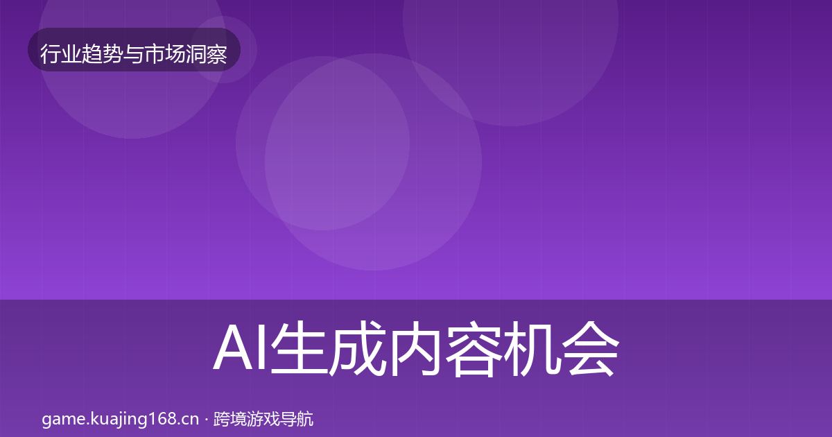 AI生成内容机会分析全指南：2027年