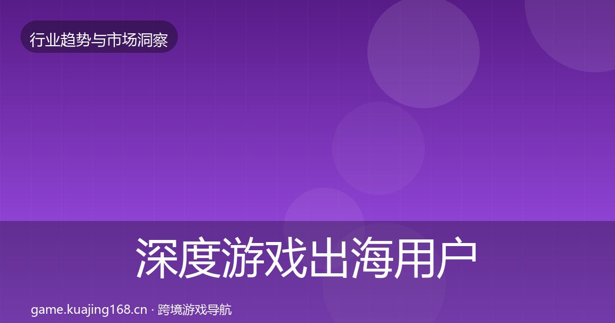 深度游戏出海用户画像