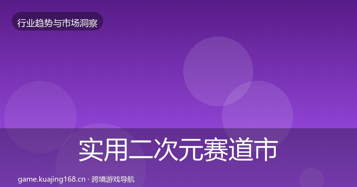实用二次元赛道市场洞察