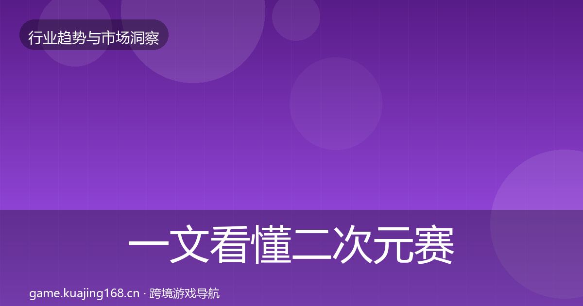 一文看懂二次元赛道用户画像｜最新