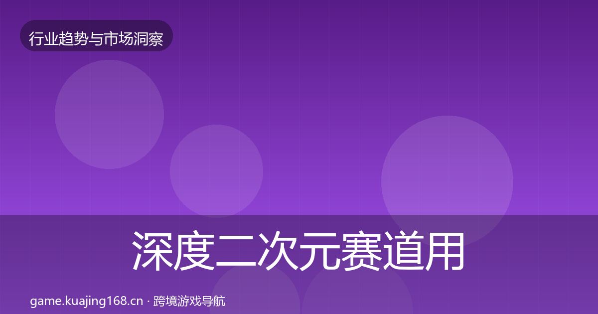 深度二次元赛道用户画像