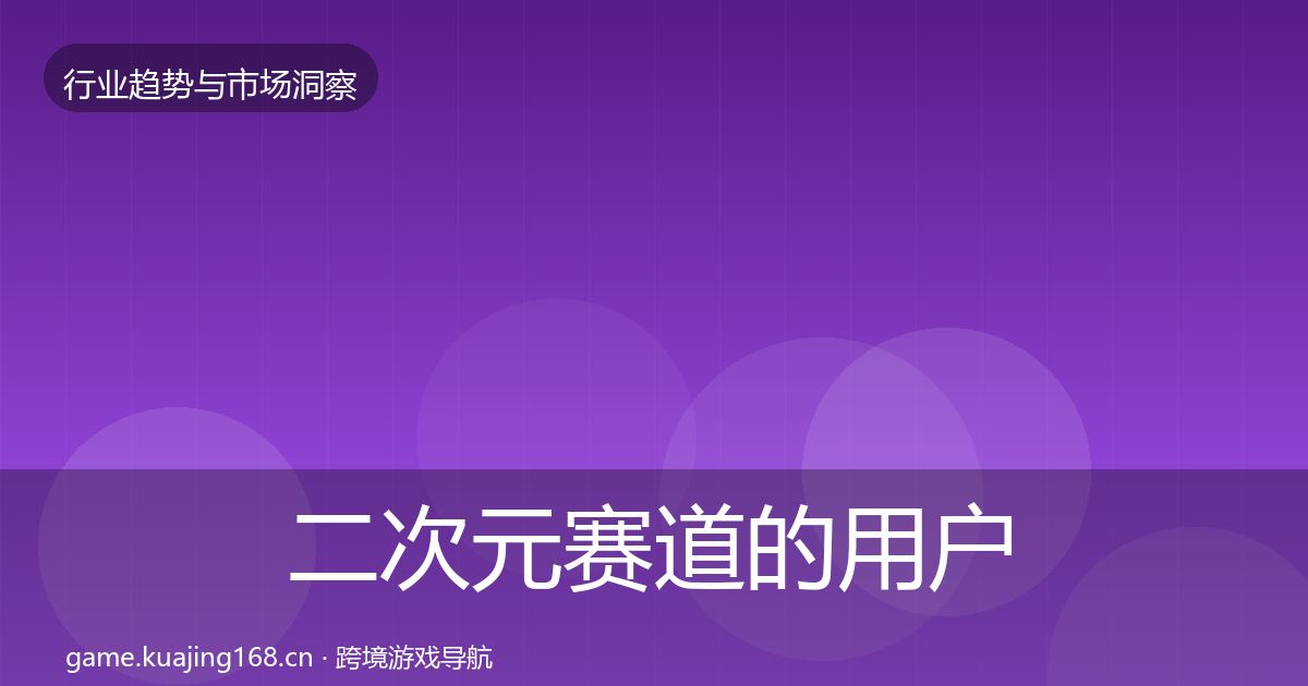 二次元赛道的用户画像（实用）