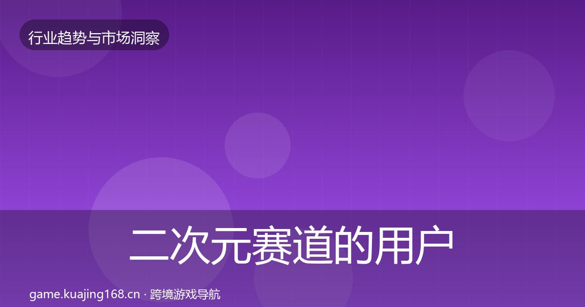 二次元赛道的用户画像（官方）
