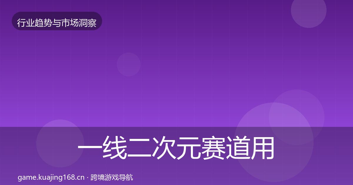 一线二次元赛道用户画像