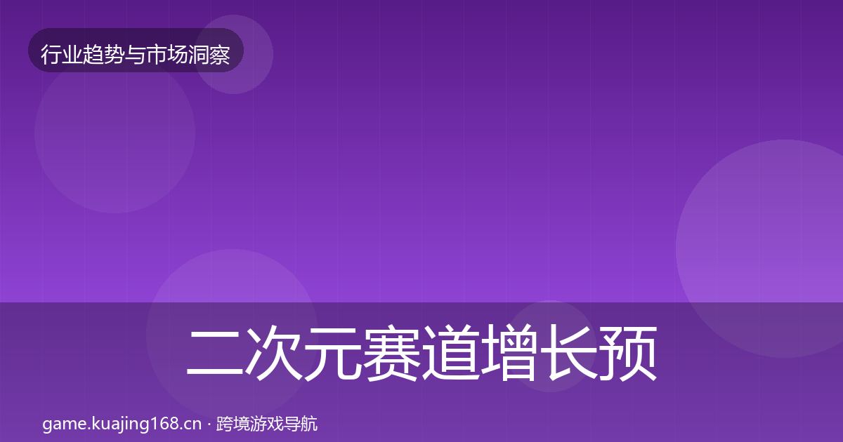 二次元赛道增长预测全指南：全面