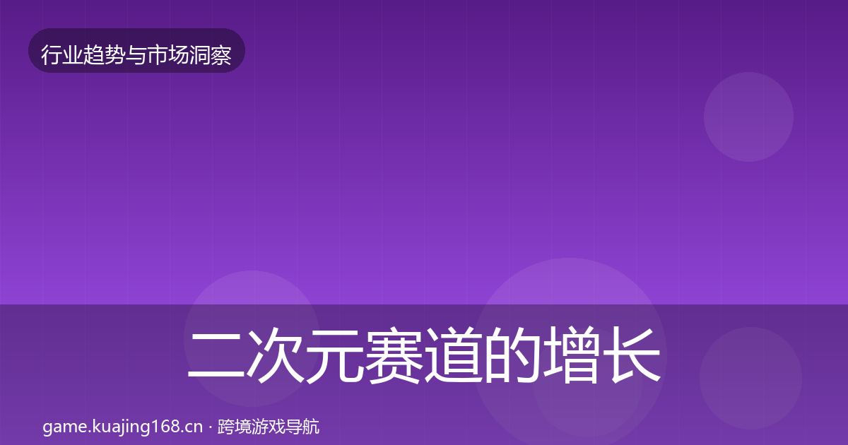二次元赛道的增长预测（一线）