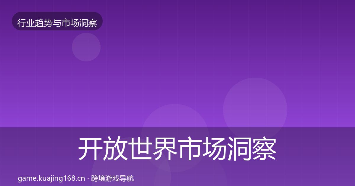 开放世界市场洞察全指南：2026年