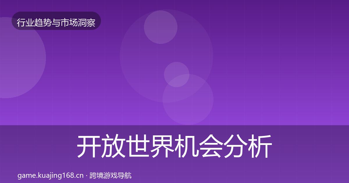 开放世界机会分析全指南：2026年