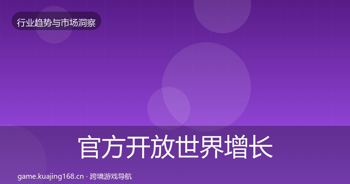官方开放世界增长预测