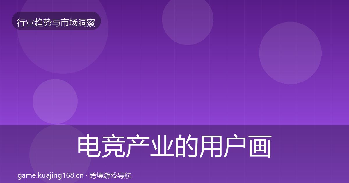 电竞产业的用户画像（实用）