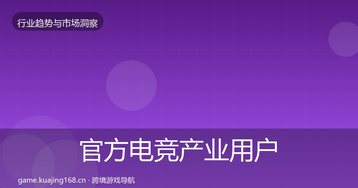 官方电竞产业用户画像