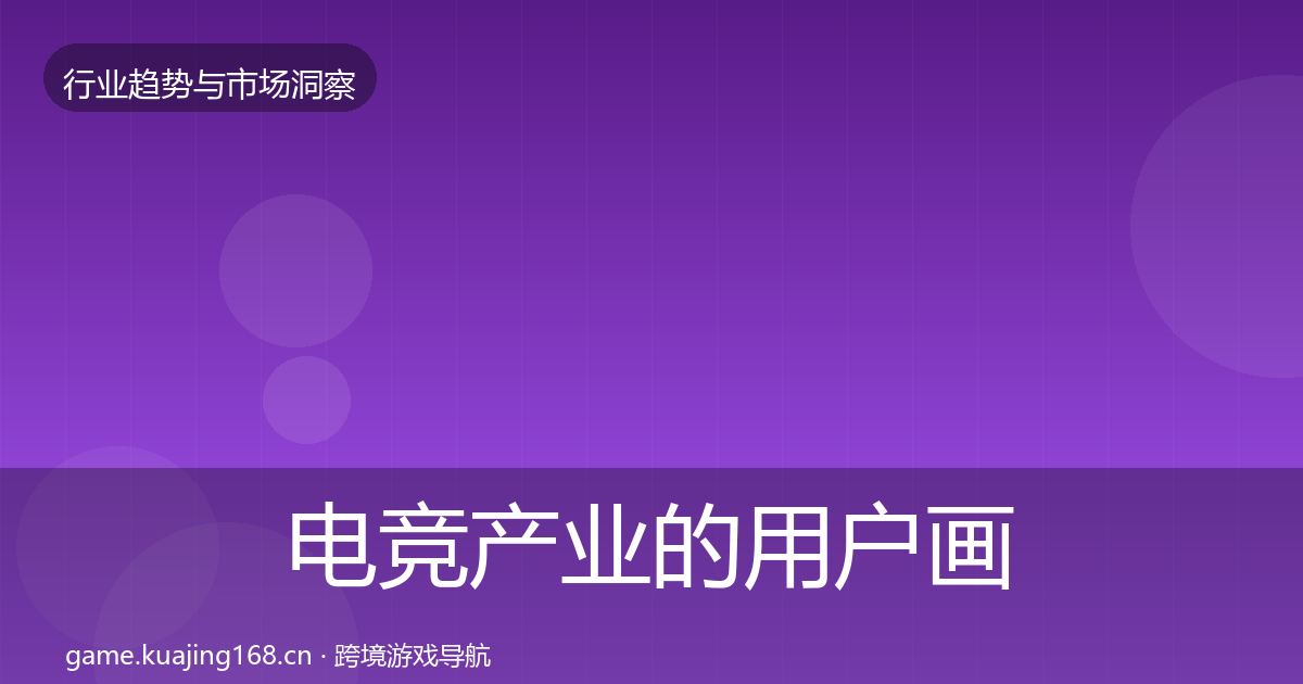电竞产业的用户画像（官方）