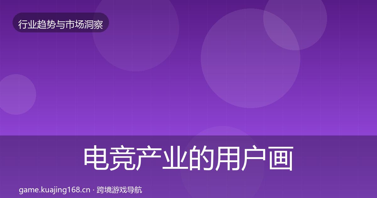 电竞产业的用户画像（一线）