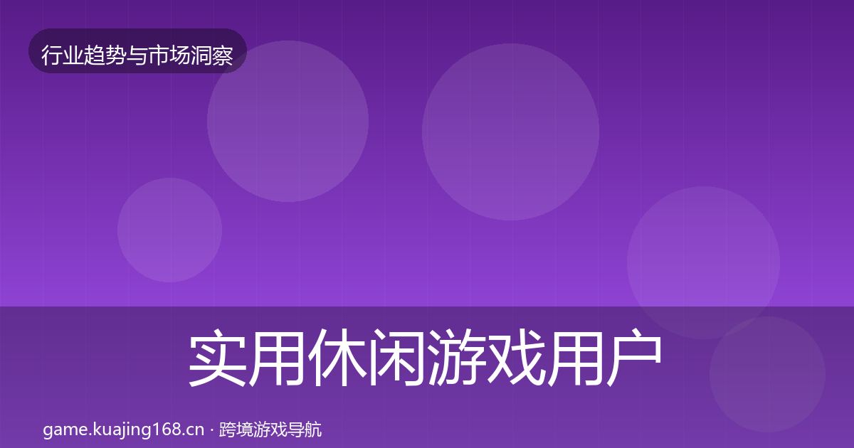 实用休闲游戏用户画像