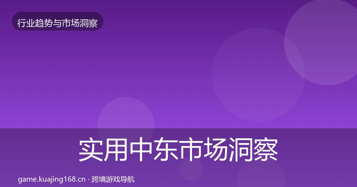 实用中东市场洞察