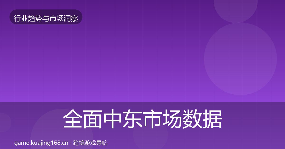 全面中东市场数据解读
