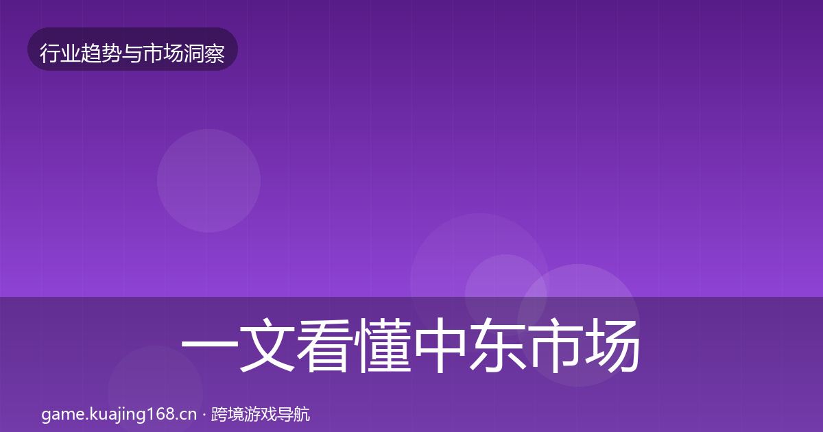一文看懂中东市场机会分析|2026年