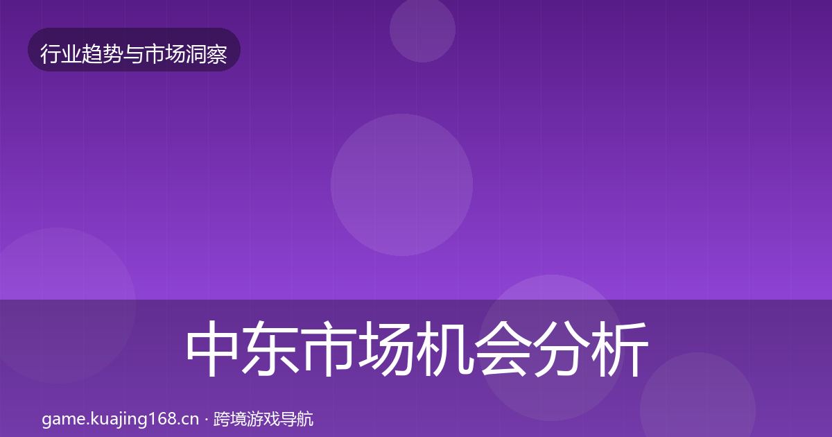 中东市场机会分析全指南：2026年