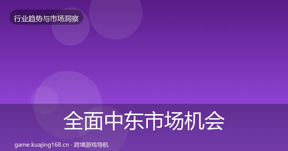 全面中东市场机会分析