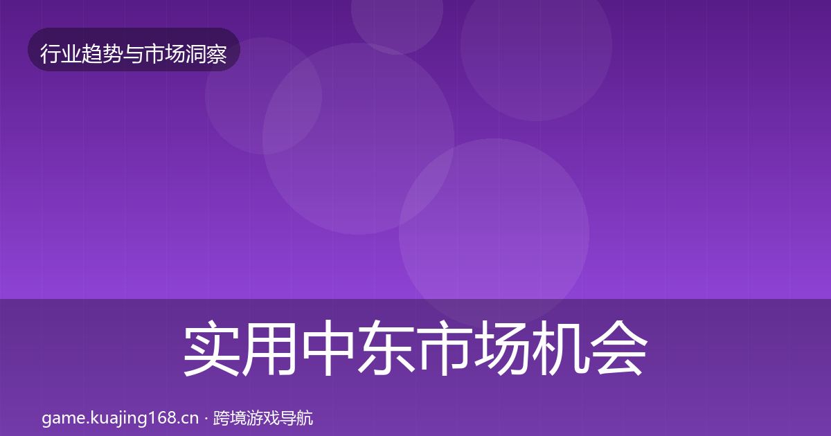 实用中东市场机会分析