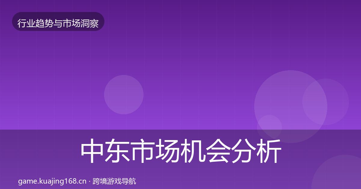 中东市场机会分析全指南：实用