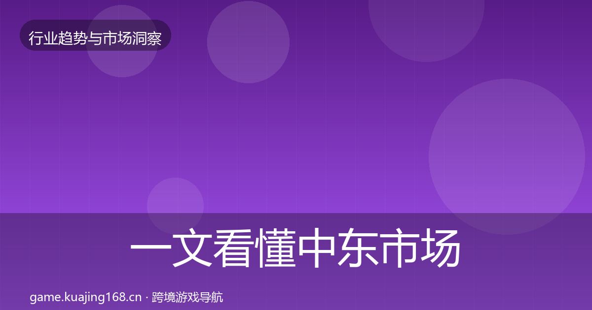 一文看懂中东市场格局研判|2027年