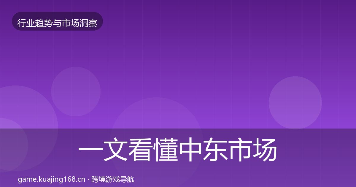 一文看懂中东市场格局研判｜最新