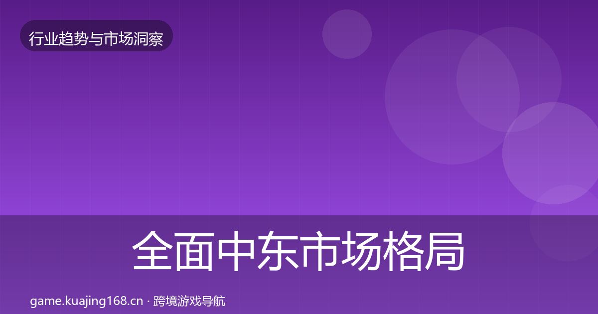 全面中东市场格局研判