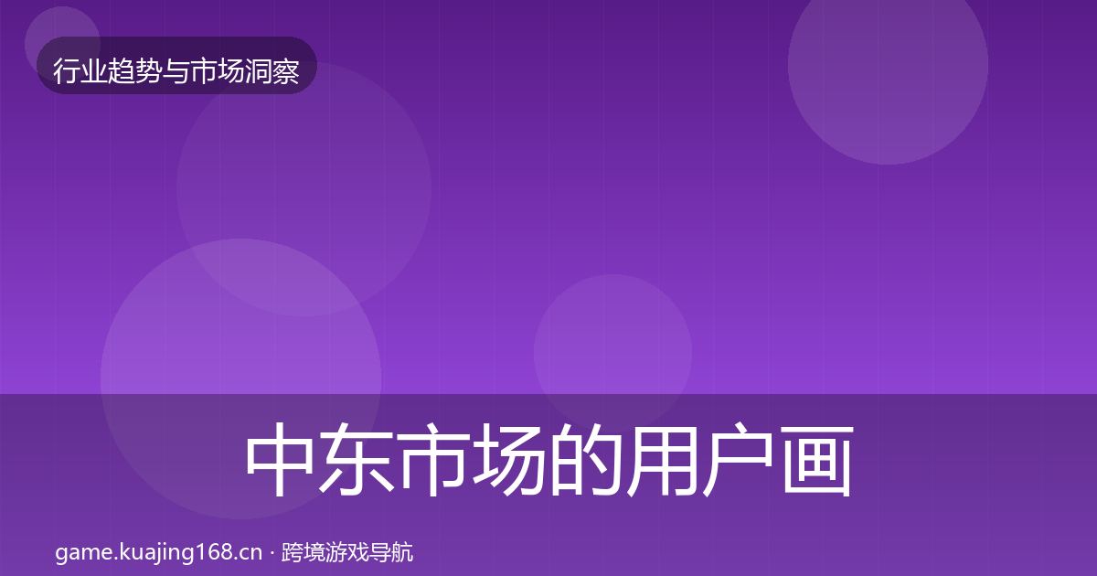 中东市场的用户画像（2026年）