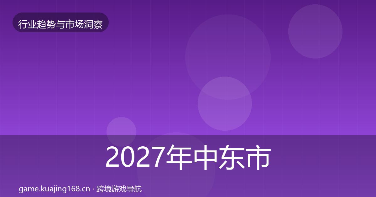 2027年中东市场用户画像