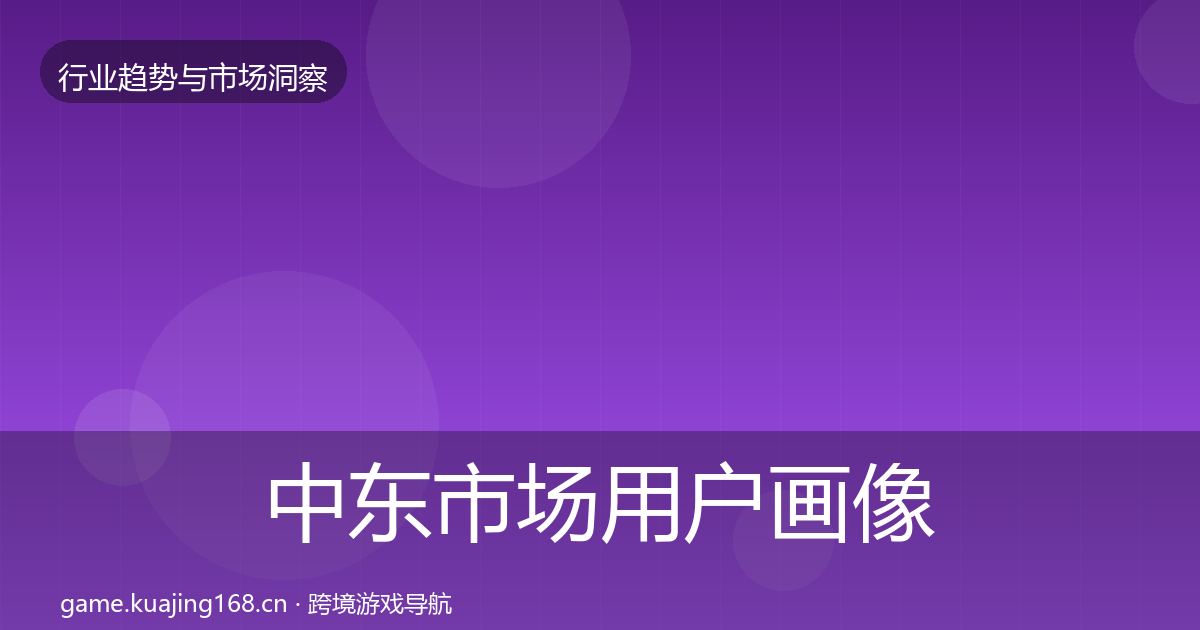 中东市场用户画像全指南：最新