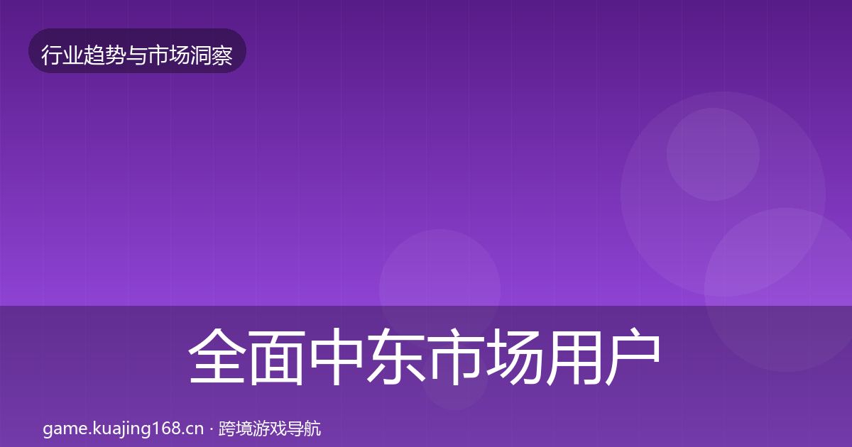 全面中东市场用户画像