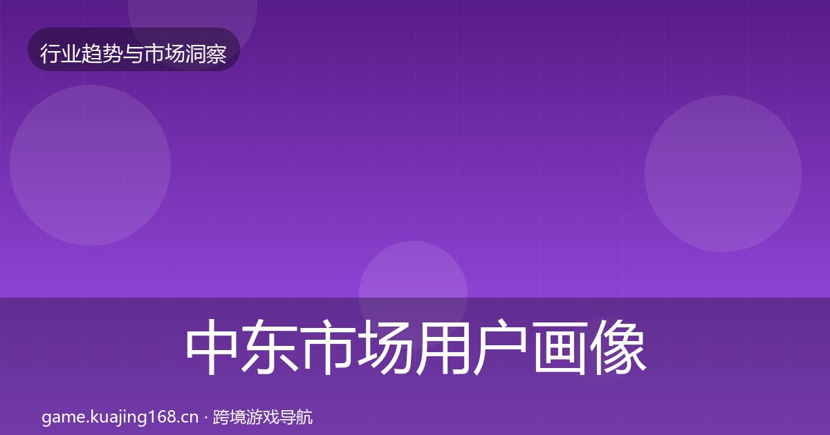 中东市场用户画像全指南：全面