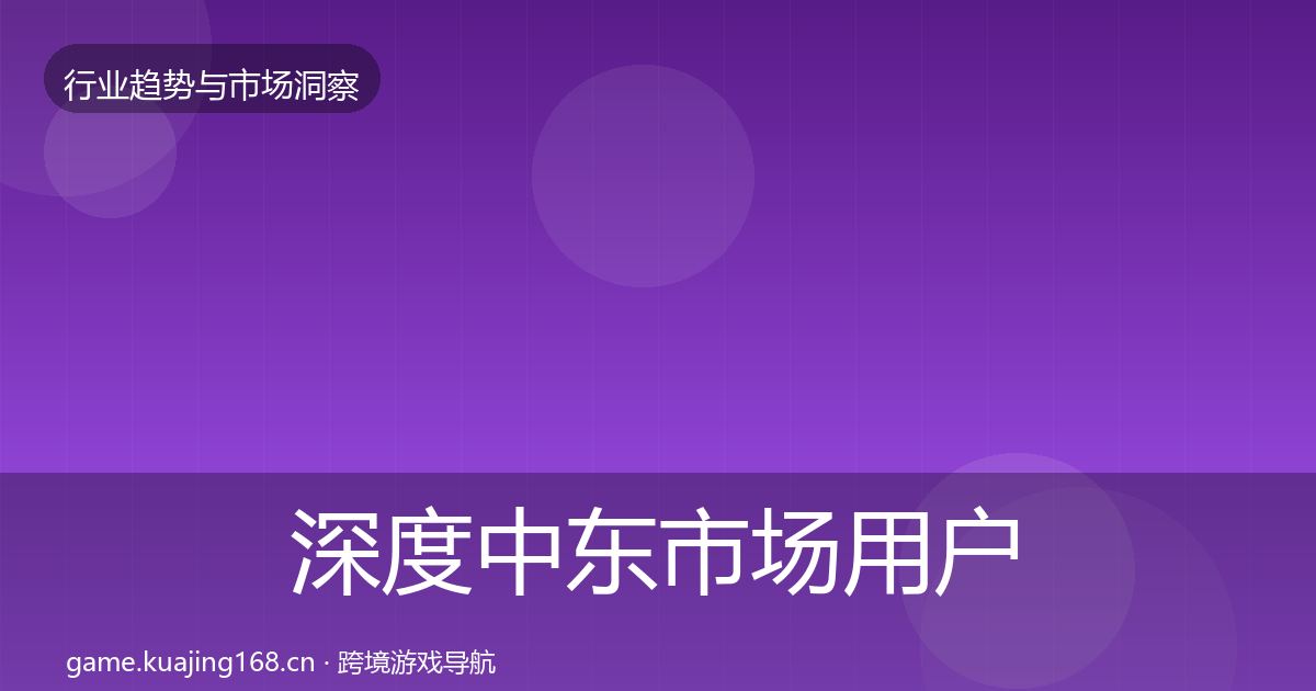 深度中东市场用户画像