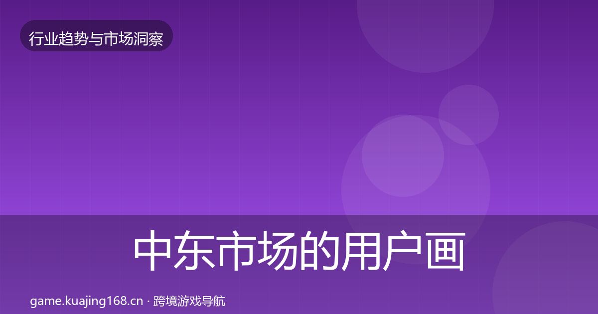 中东市场的用户画像（深度）