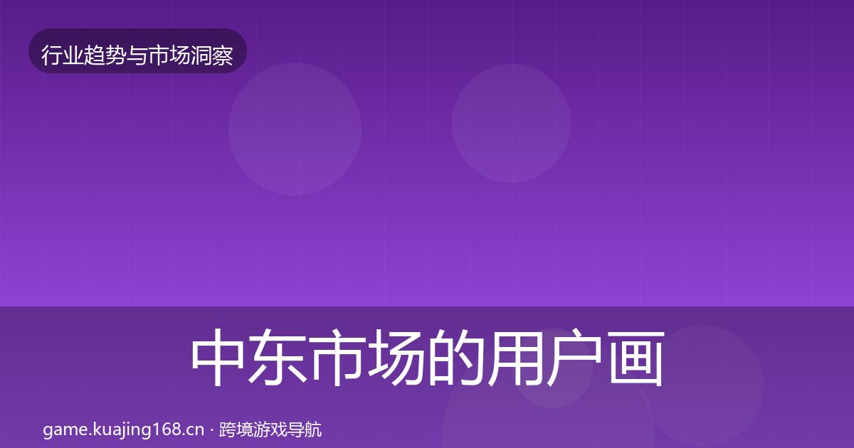 中东市场的用户画像(实用)