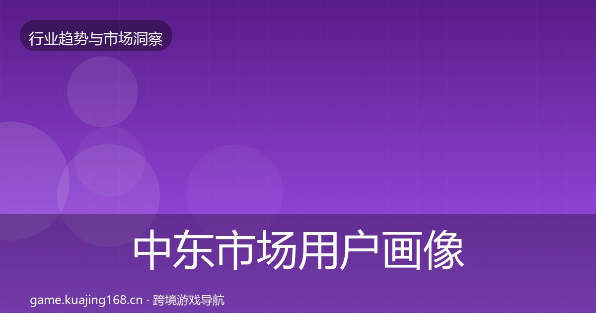 中东市场用户画像全指南：实用