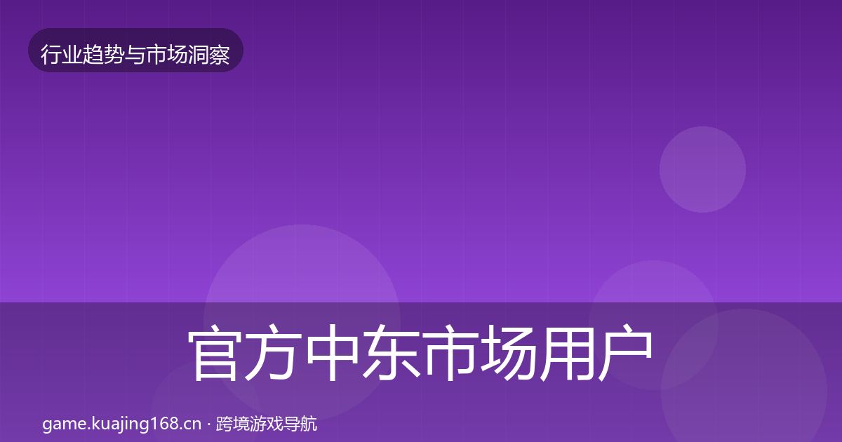 官方中东市场用户画像