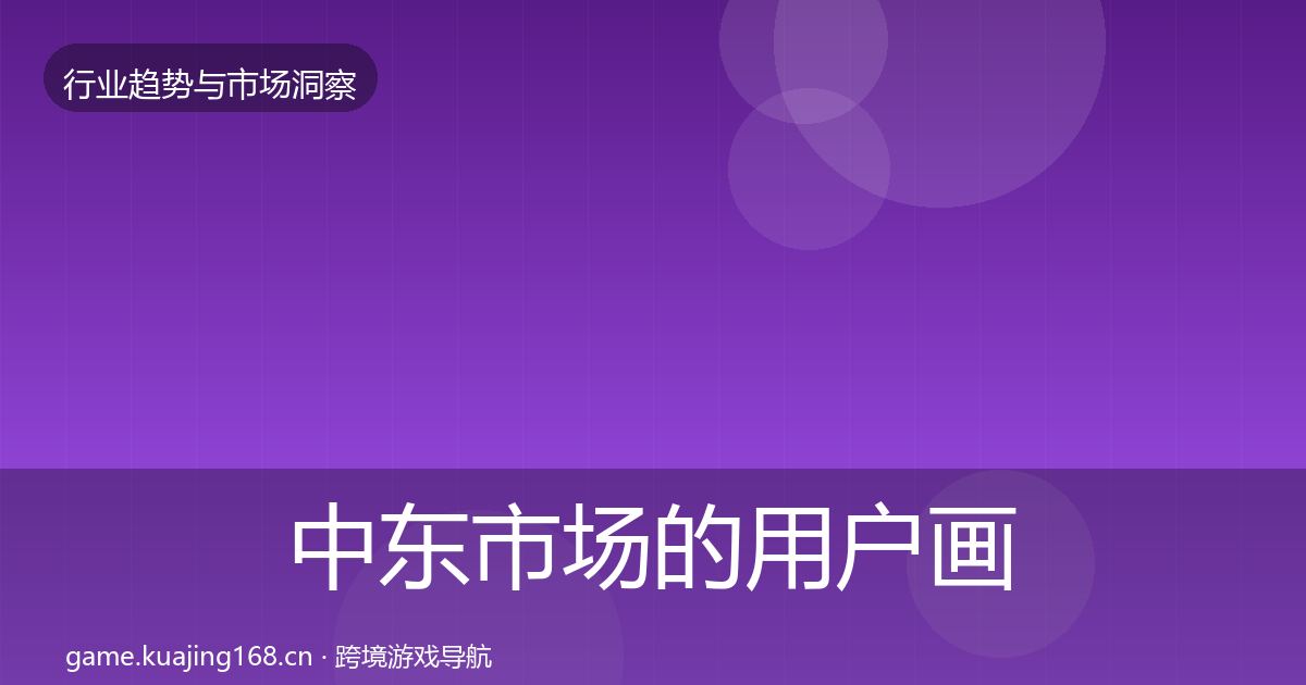 中东市场的用户画像(官方)