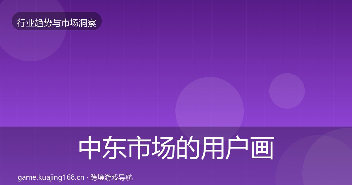 中东市场的用户画像（一线）