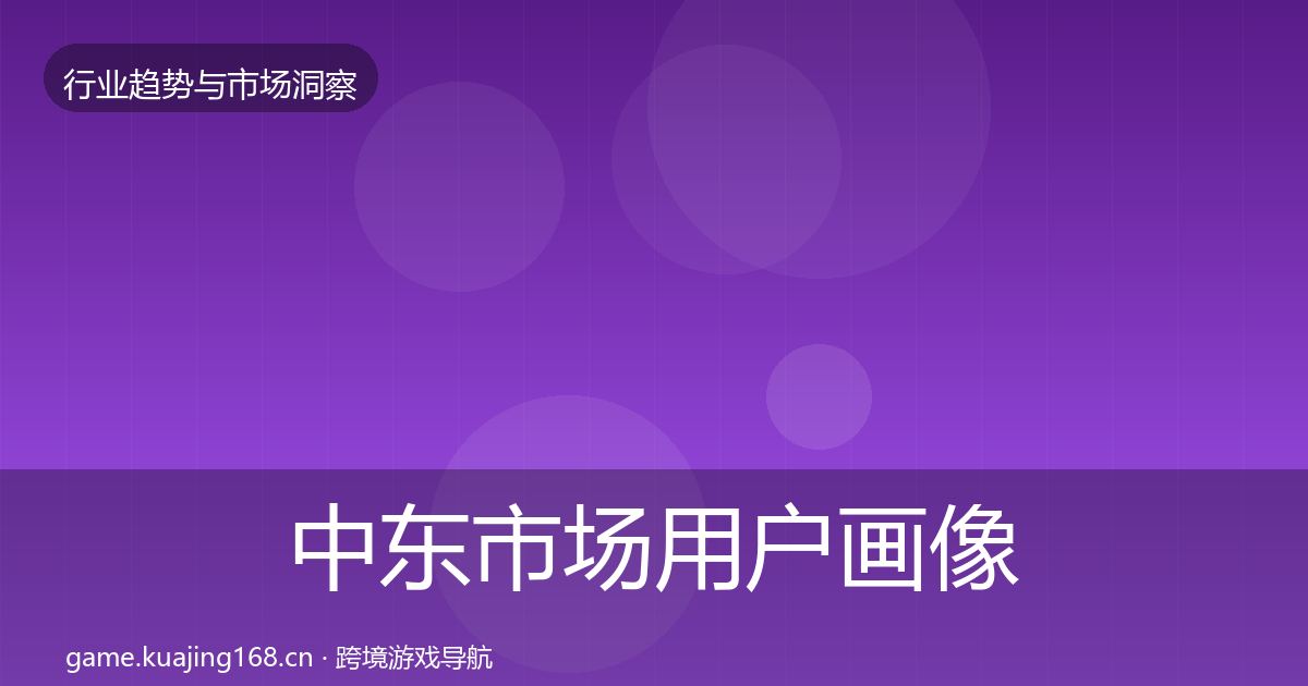 中东市场用户画像全指南：一线