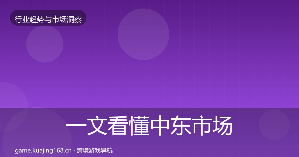 一文看懂中东市场增长预测｜全面