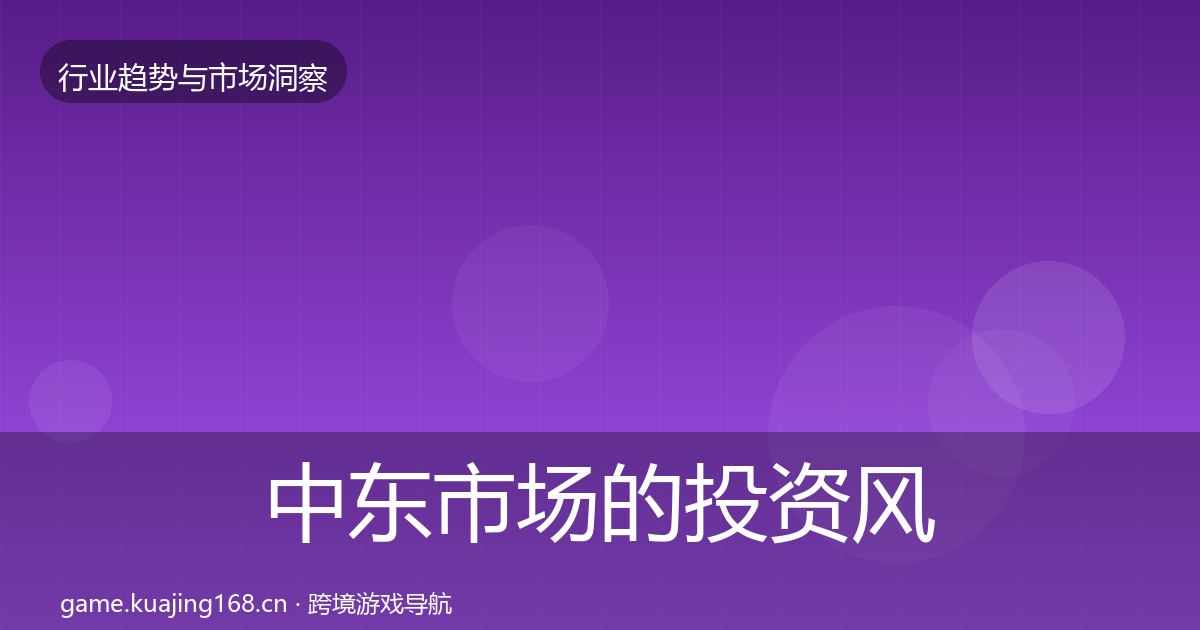 中东市场的投资风向（实用）