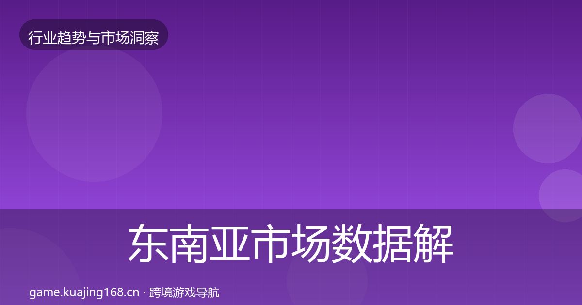 东南亚市场数据解读全指南：2026年